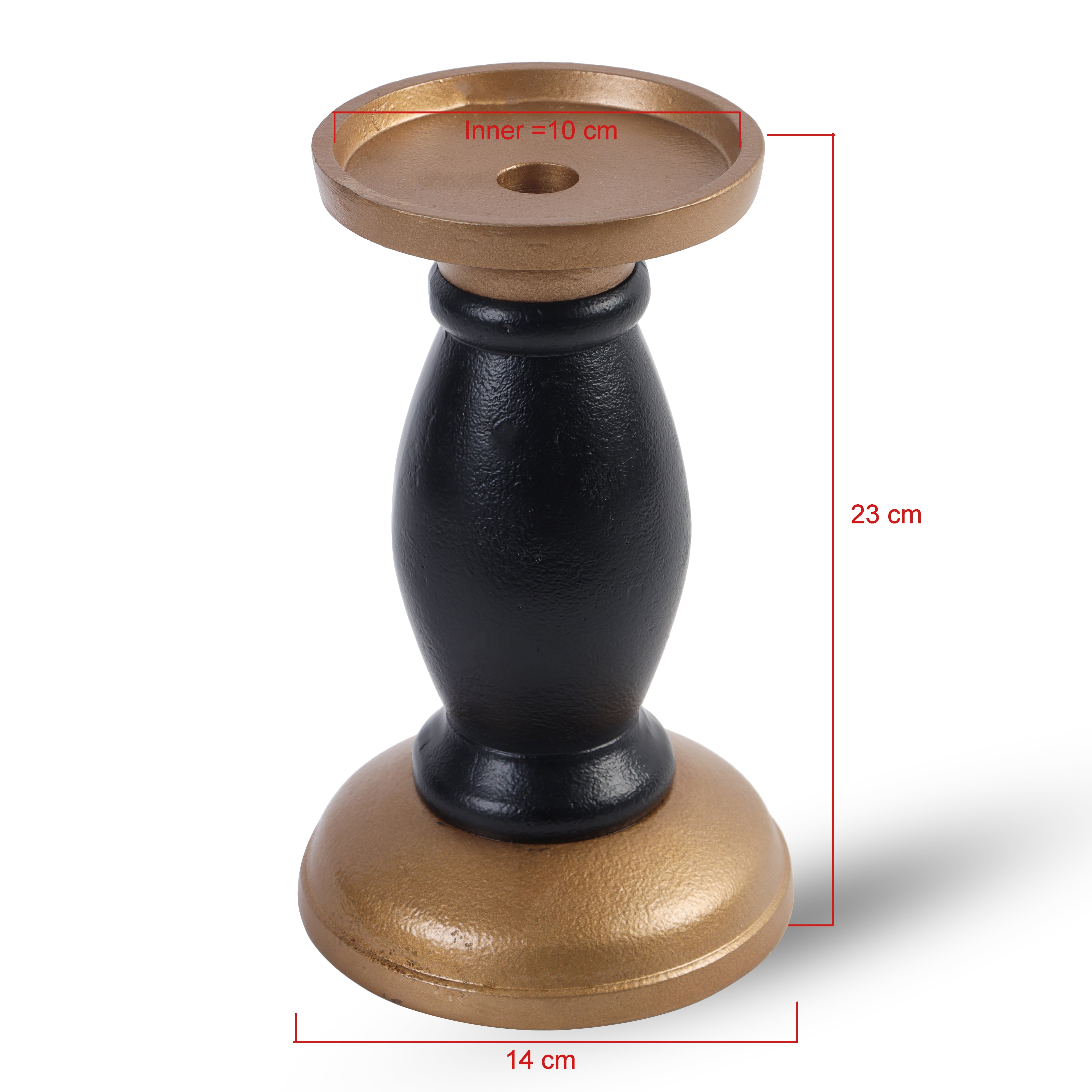 Classic Two-Tone Pillar Candle Stand